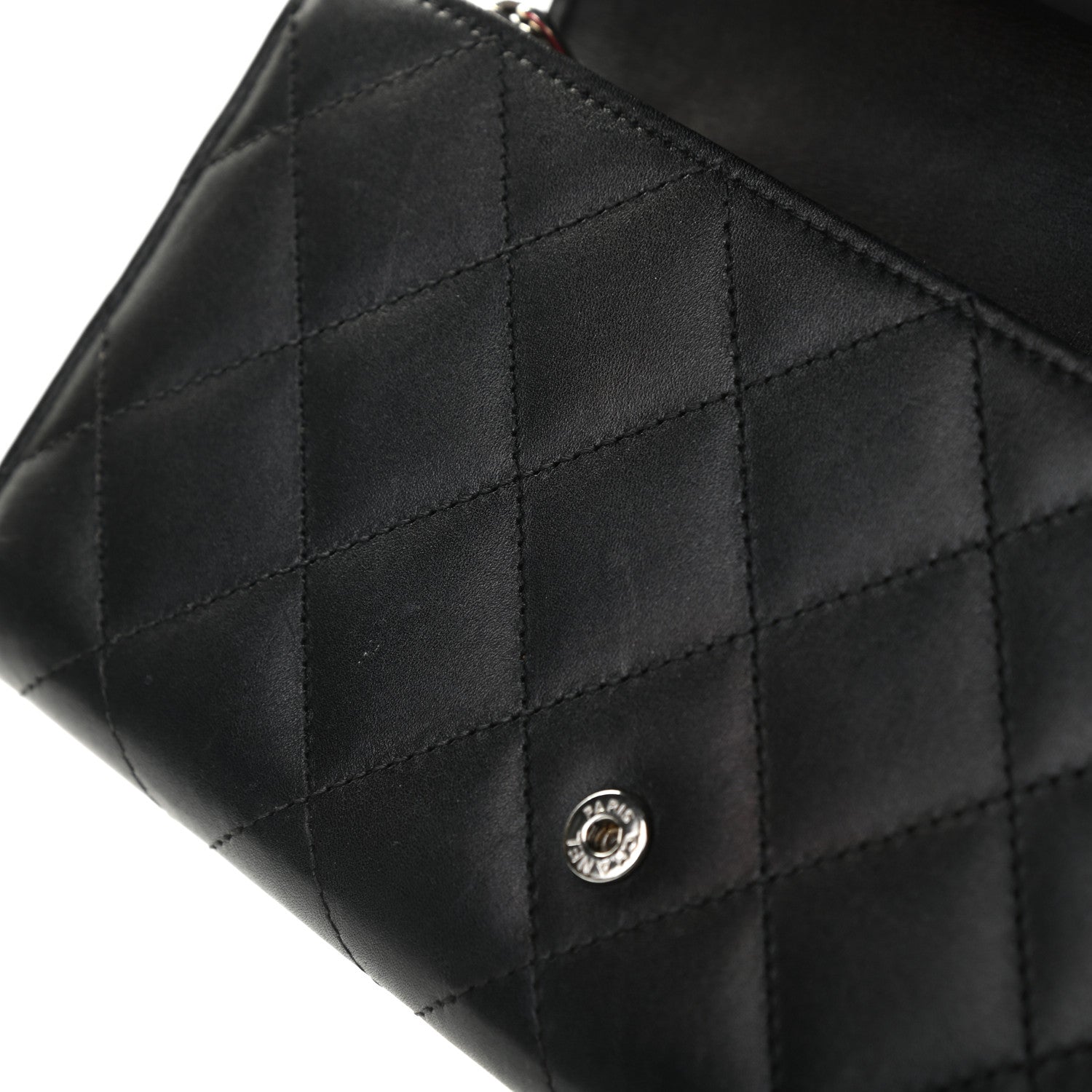 Chanel Calfskin Quilted Cambon Tri-Fold Wallet Black 19 of 25