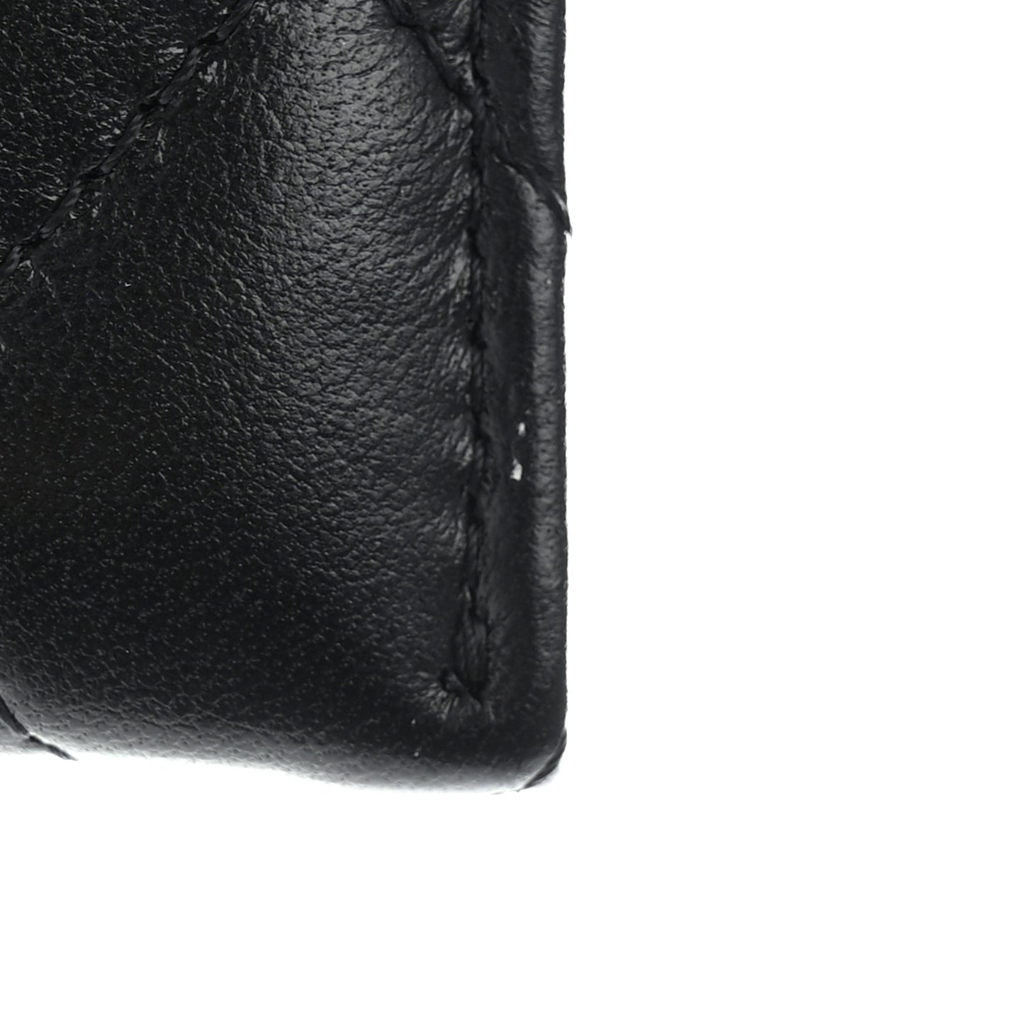 Lambskin Quilted CC Card Holder Black