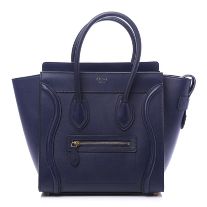 Celine Smooth Calfskin Micro Luggage Navy Blue 1 of 9