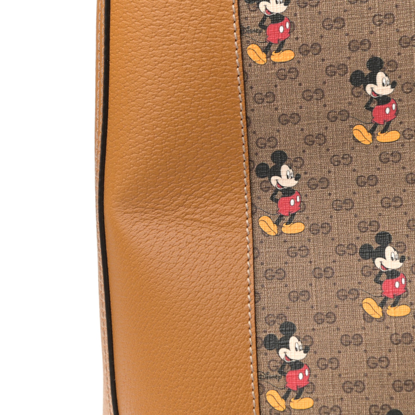 X DISNEY Mini Vintage GG Supreme Monogram Mickey Mouse Large Shopping Tote Beige Vintage Sun Oil