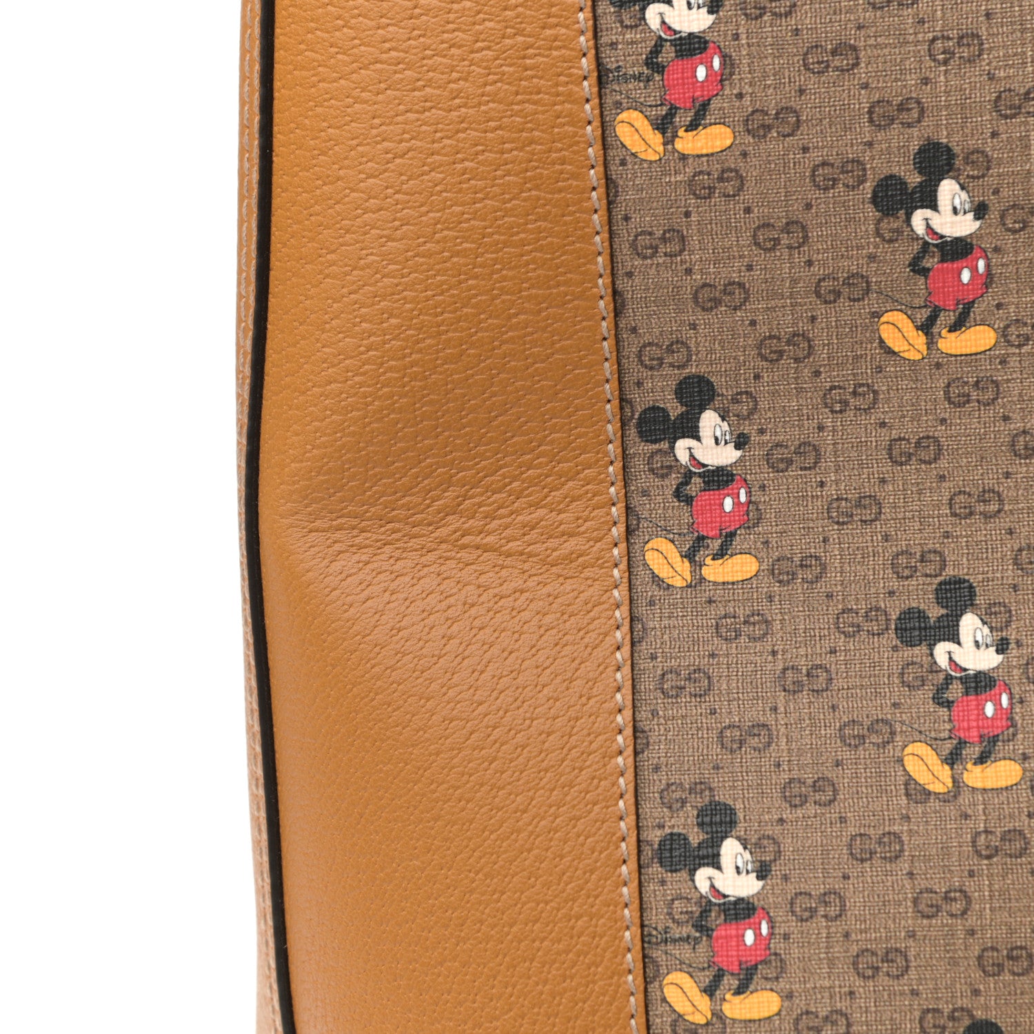 Gucci X DISNEY Mini Vintage GG Supreme Monogram Mickey Mouse Large Shopping Tote Beige Vintage Sun Oil 12 of 12