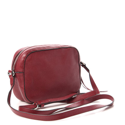 Gucci Pebbled Calfskin Studded Small Soho Disco Bag Soft Burgundy 3 of 8