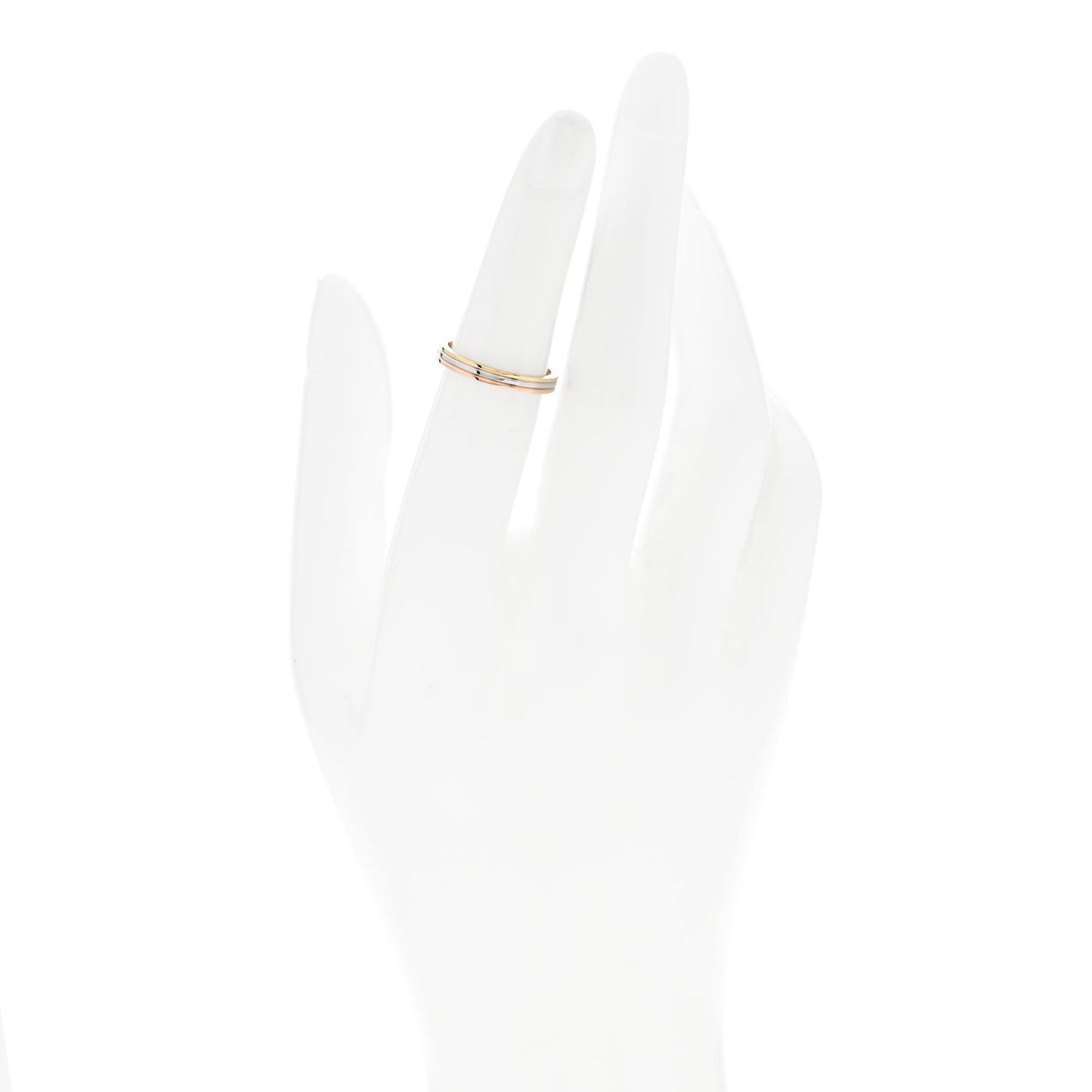 18K Pink White Yellow Gold 2.5mm Vendome Louis Cartier Wedding Band Ring 50 5.25