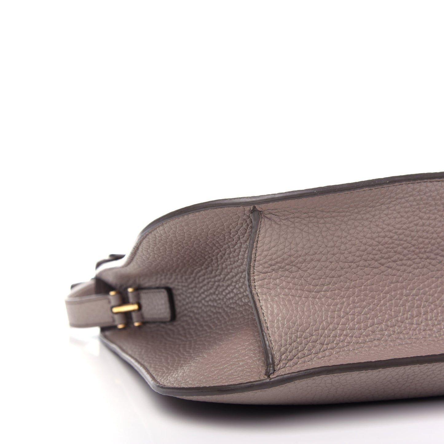 Grained Calfskin Large T Clasp Tara Crossbody Bag Silk Taupe