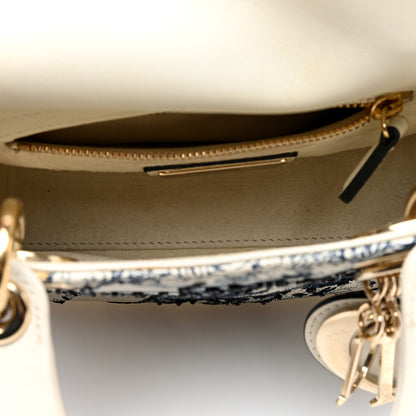 Christian Dior Calfskin Toile de Jouy Mini Lady Dior Blue 5 of 10