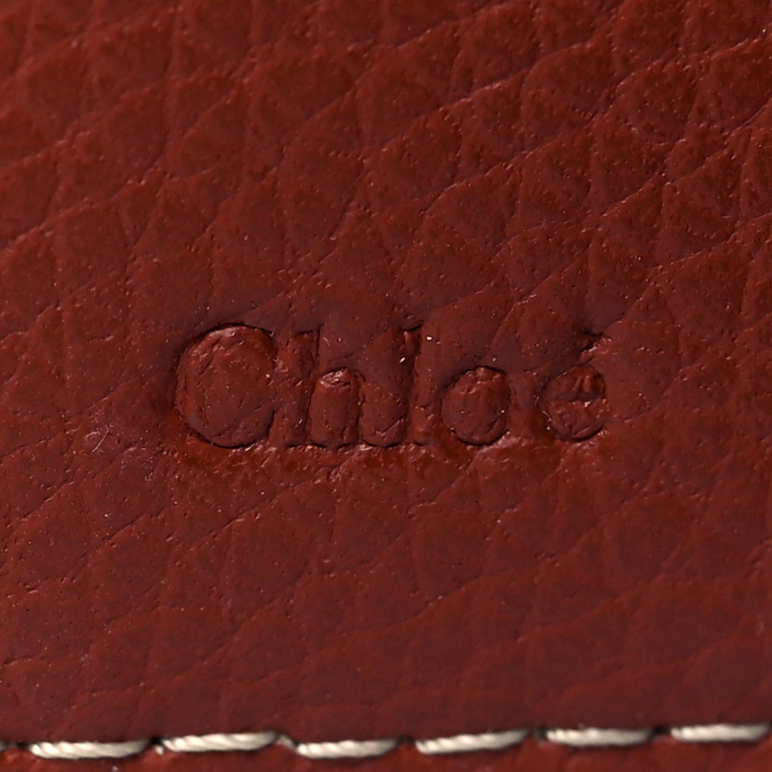 Chloe Grained Calfskin Small Darryl Trifold Wallet Sepia Brown 7 of 8
