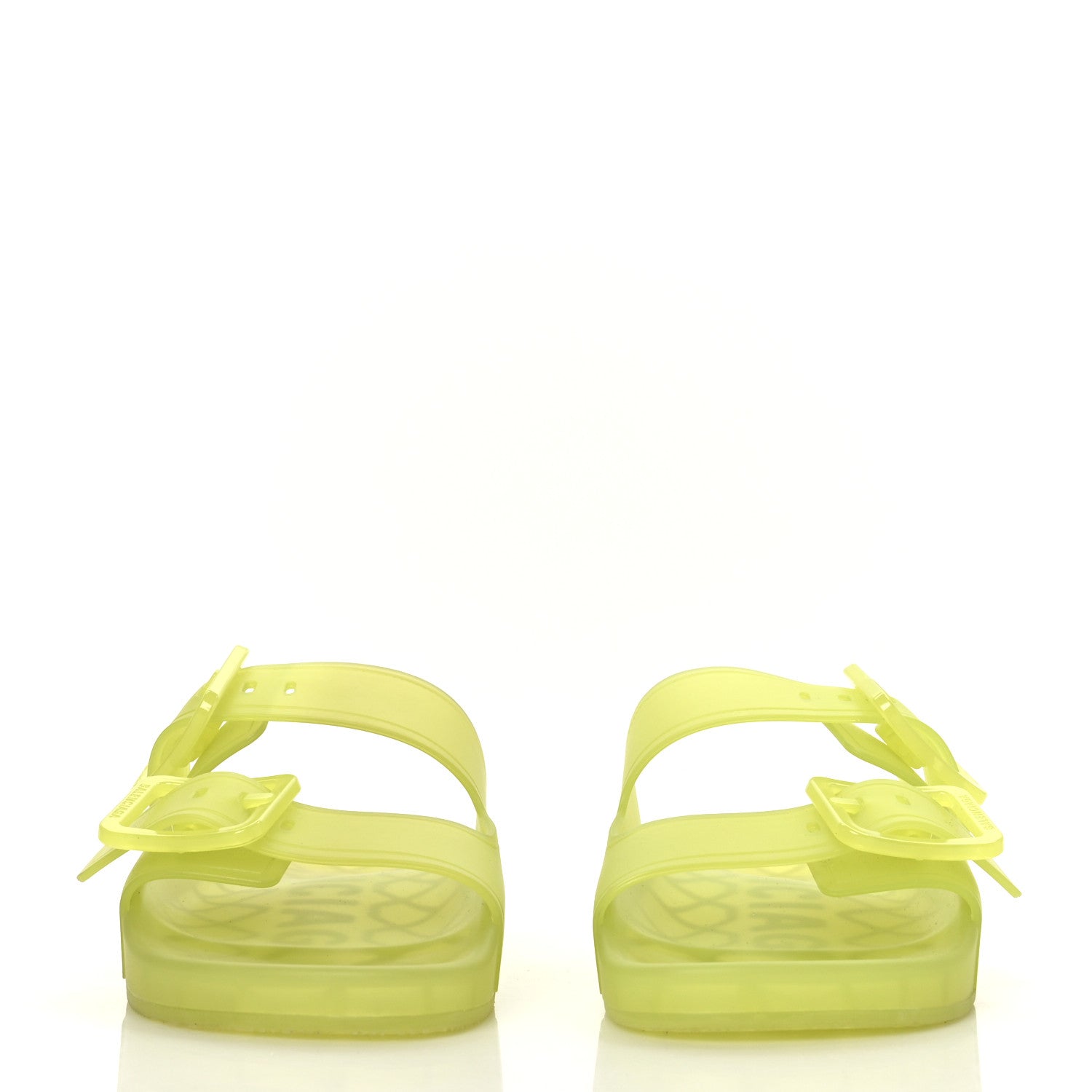 Balenciaga Technical Polyurethane Mallorca Slide Sandals 35 Fluo Yellow 2 of 7