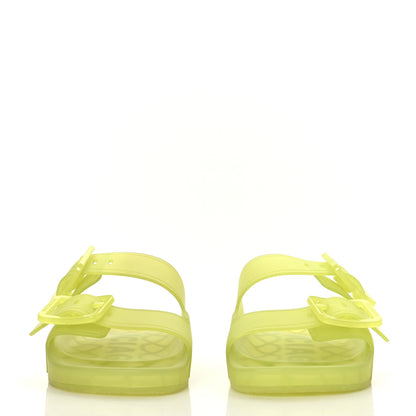 Balenciaga Technical Polyurethane Mallorca Slide Sandals 35 Fluo Yellow 2 of 7