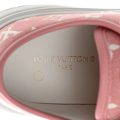 Louis Vuitton Denim Monogram Squad Sneakers 40 Pink 7 of 9