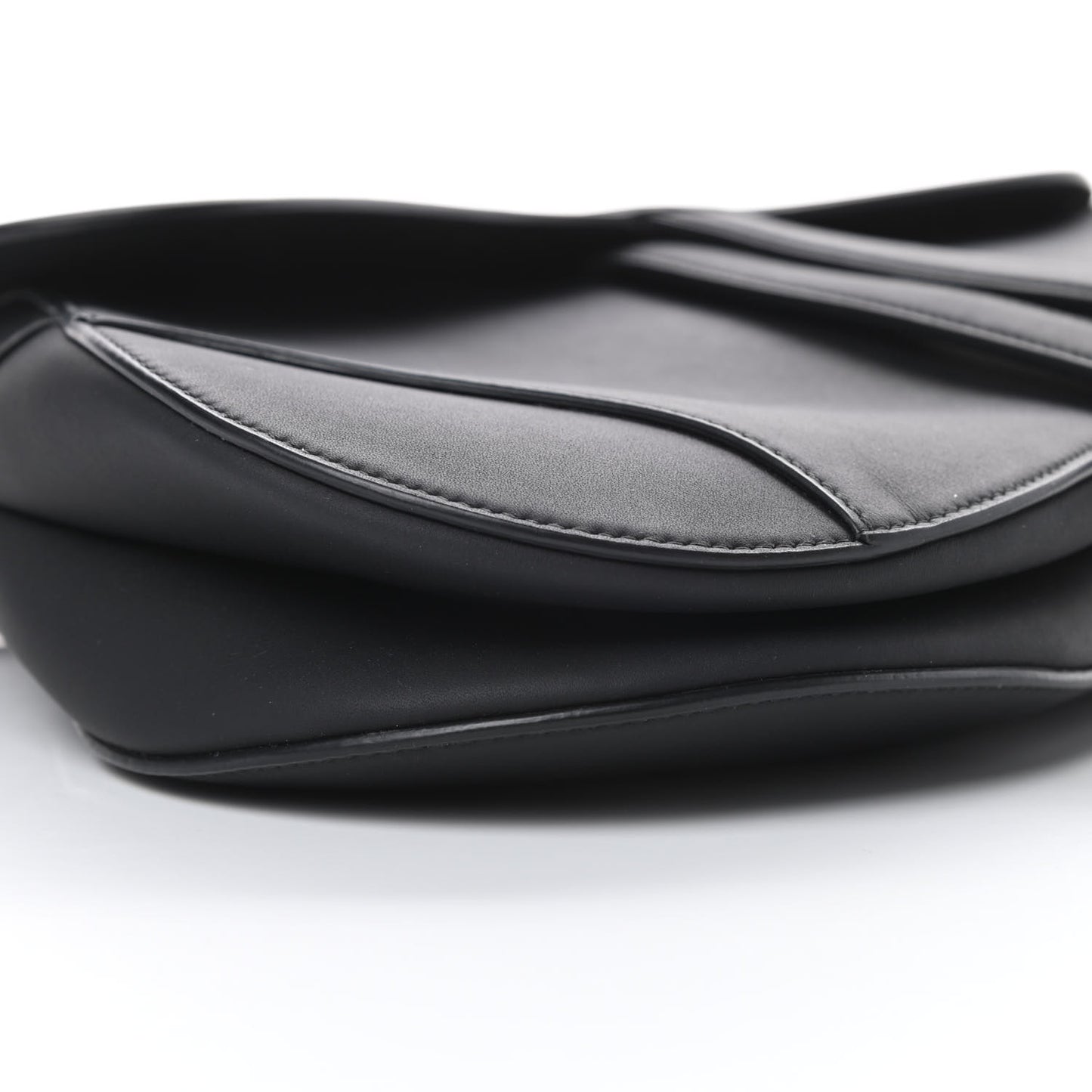 Ultra Matte Calfskin Saddle Bag Black