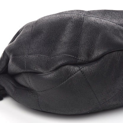 Chanel Shearling Suede Lambskin Stitched Hobo Black 5 of 10