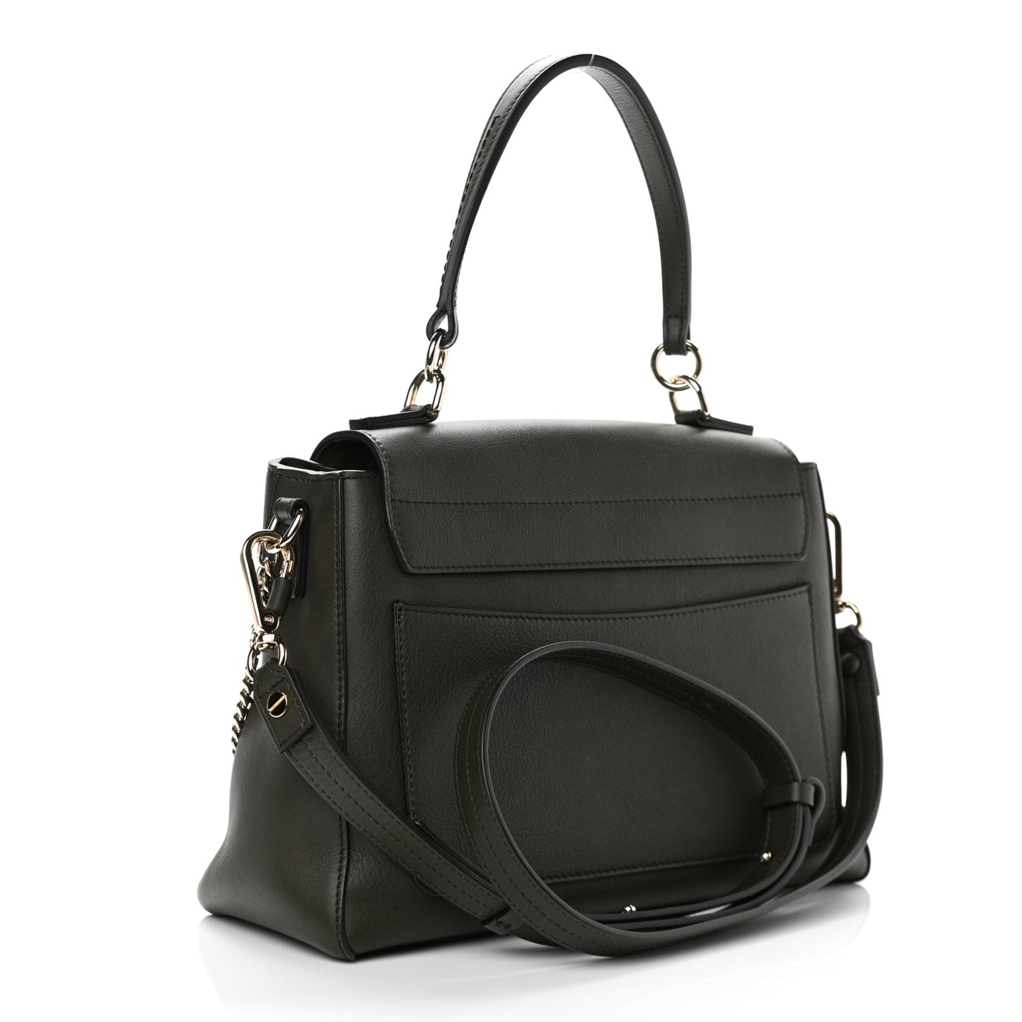 Calfskin Small Faye Day Shoulder Bag Deep Forest