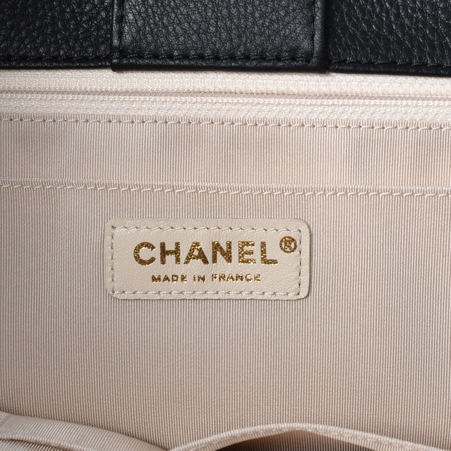 Chanel Grained Calfskin Quilted Large Supple Rock Shopping Tote Black 6 of 7