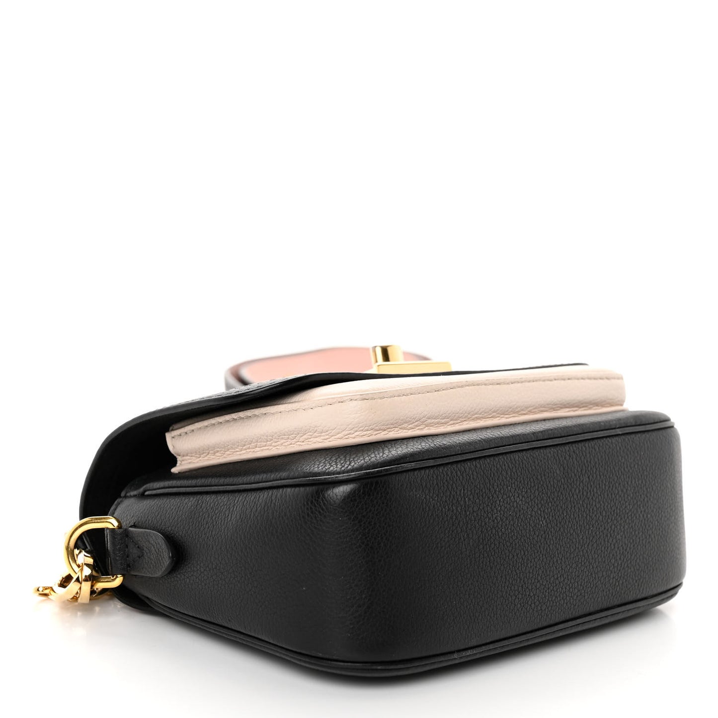 Grained Calfskin Lockme Tender Black