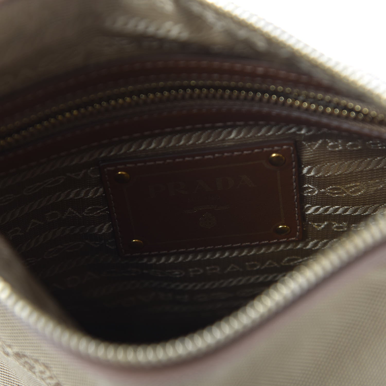 Prada Jacquard Logo Small Messenger Corda Brandy 8 of 9