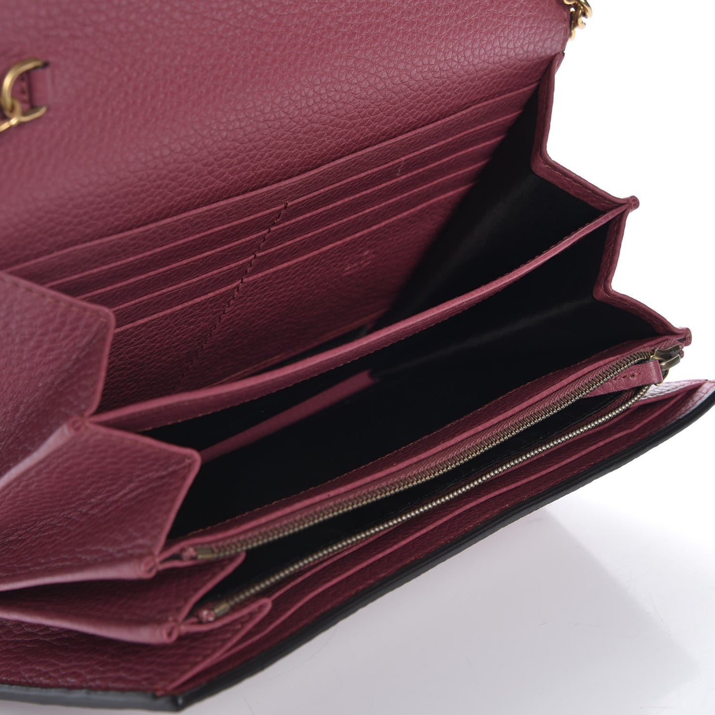 Cellarius Calfskin GG Marmont Chain Wallet Dry Rose