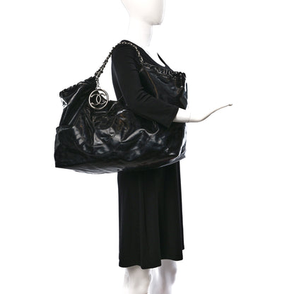 Chanel Vinyl XL Coco Cabas Black 2 of 16