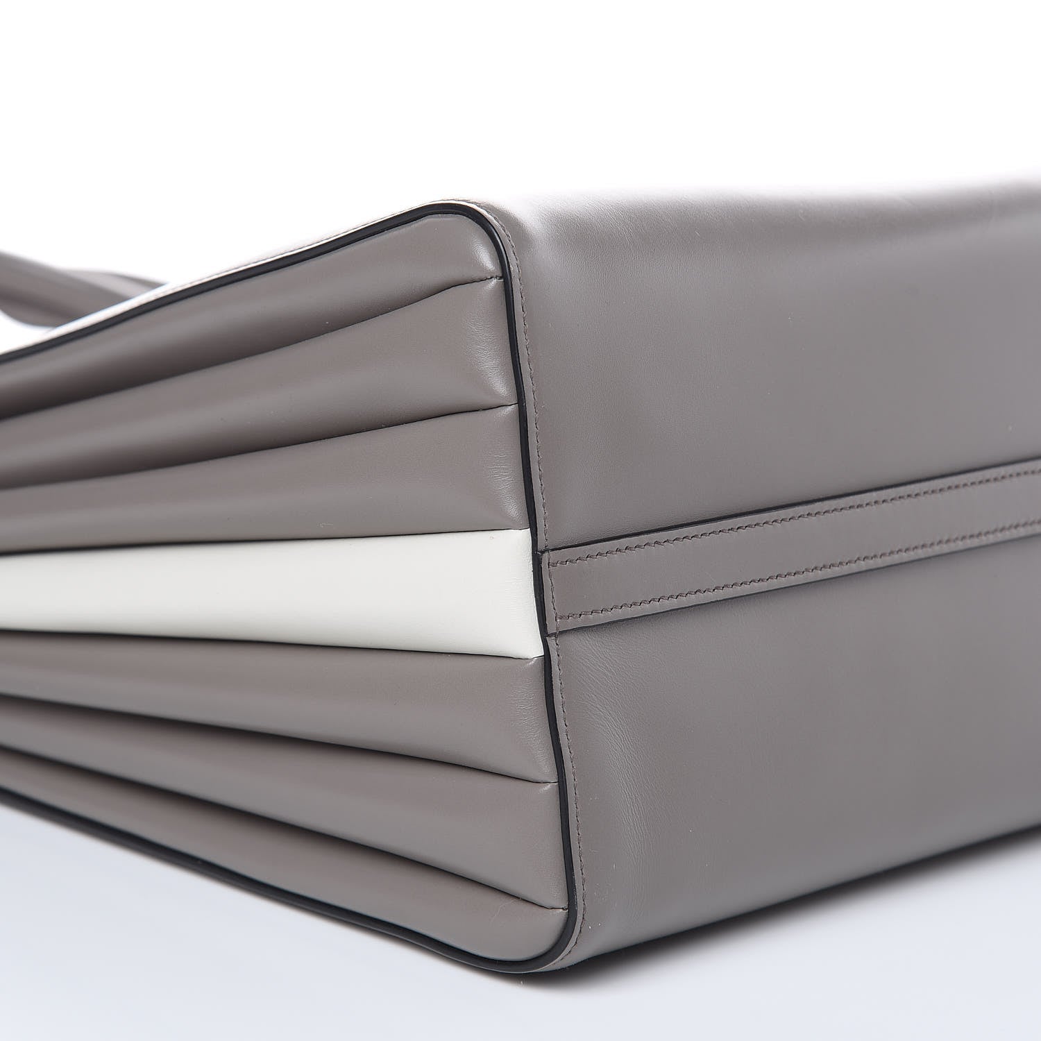 Prada City Calfskin Bibliotheque XL Tote Argilla Talco 7 of 9