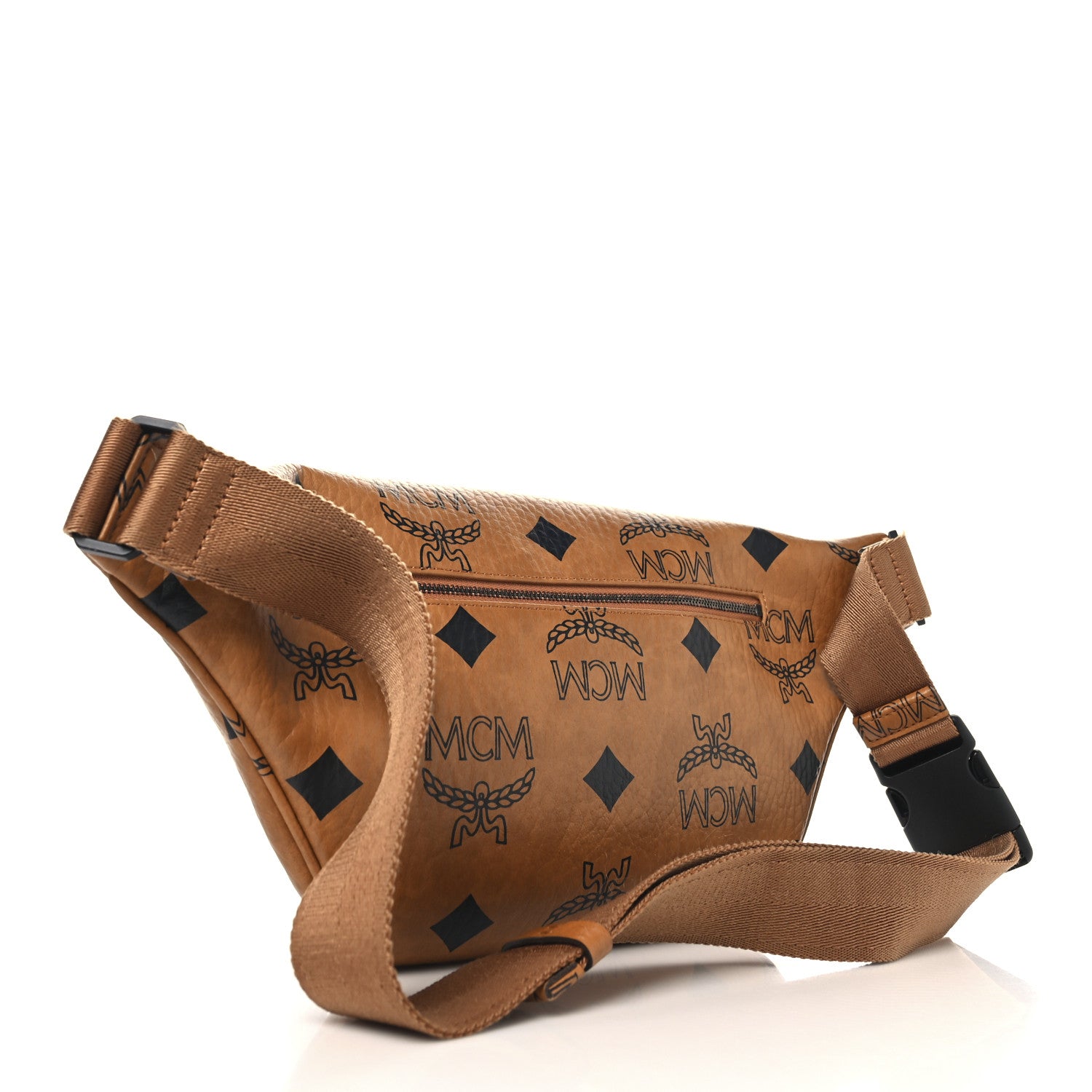 MCM Visetos Maxi Fursten Belt Bag  Cognac 2 of 10