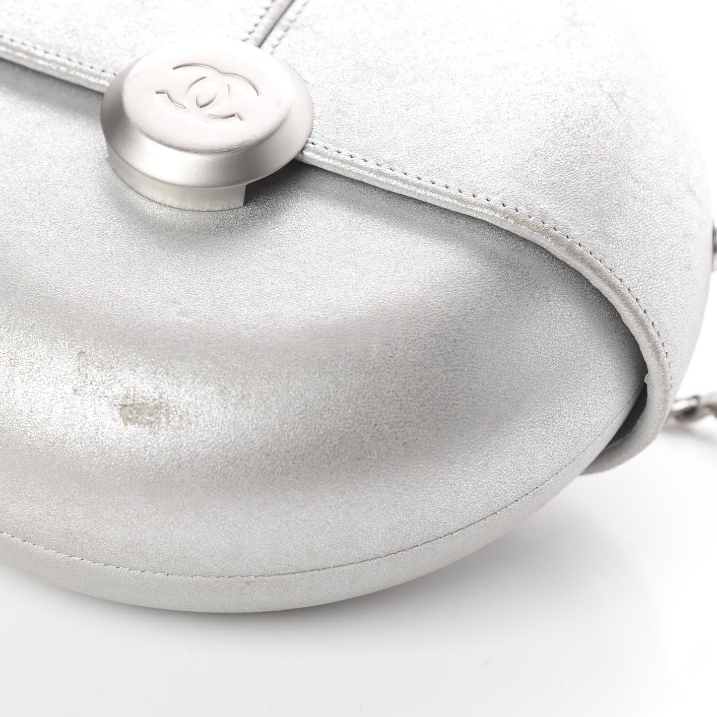 Metallic Lambskin Evening In the Air Bag Silver