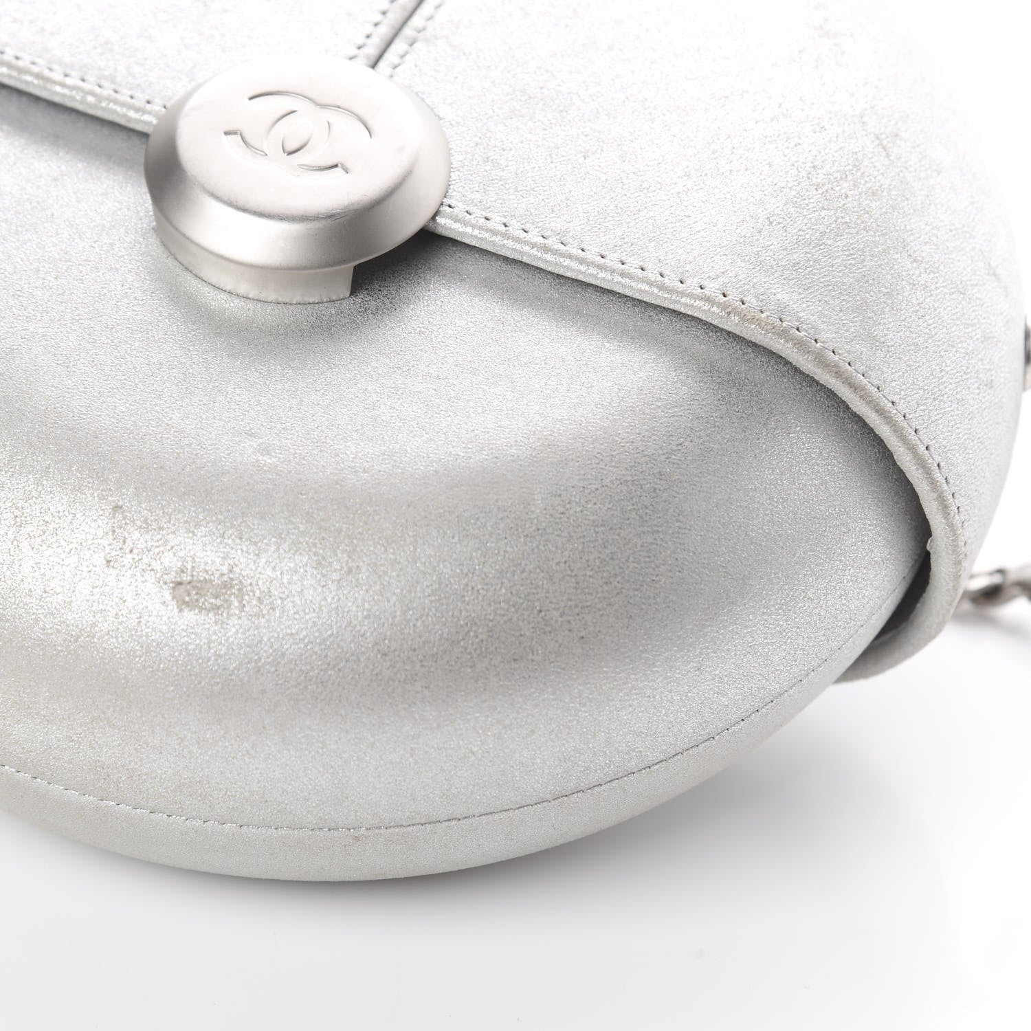 Chanel Metallic Lambskin Evening In the Air Bag Silver 6 of 9