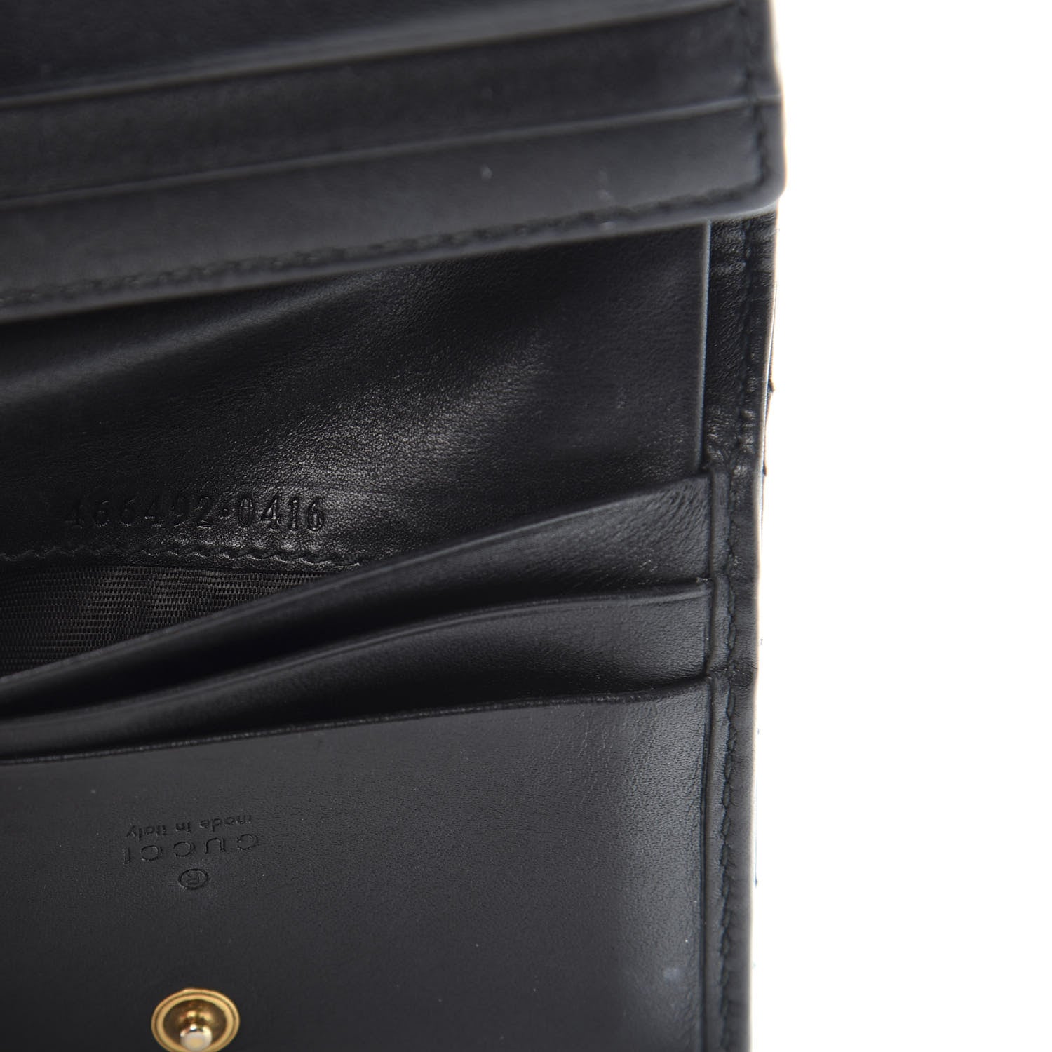 Gucci Calfskin Matelasse GG Marmont Card Case Wallet Black 8 of 10