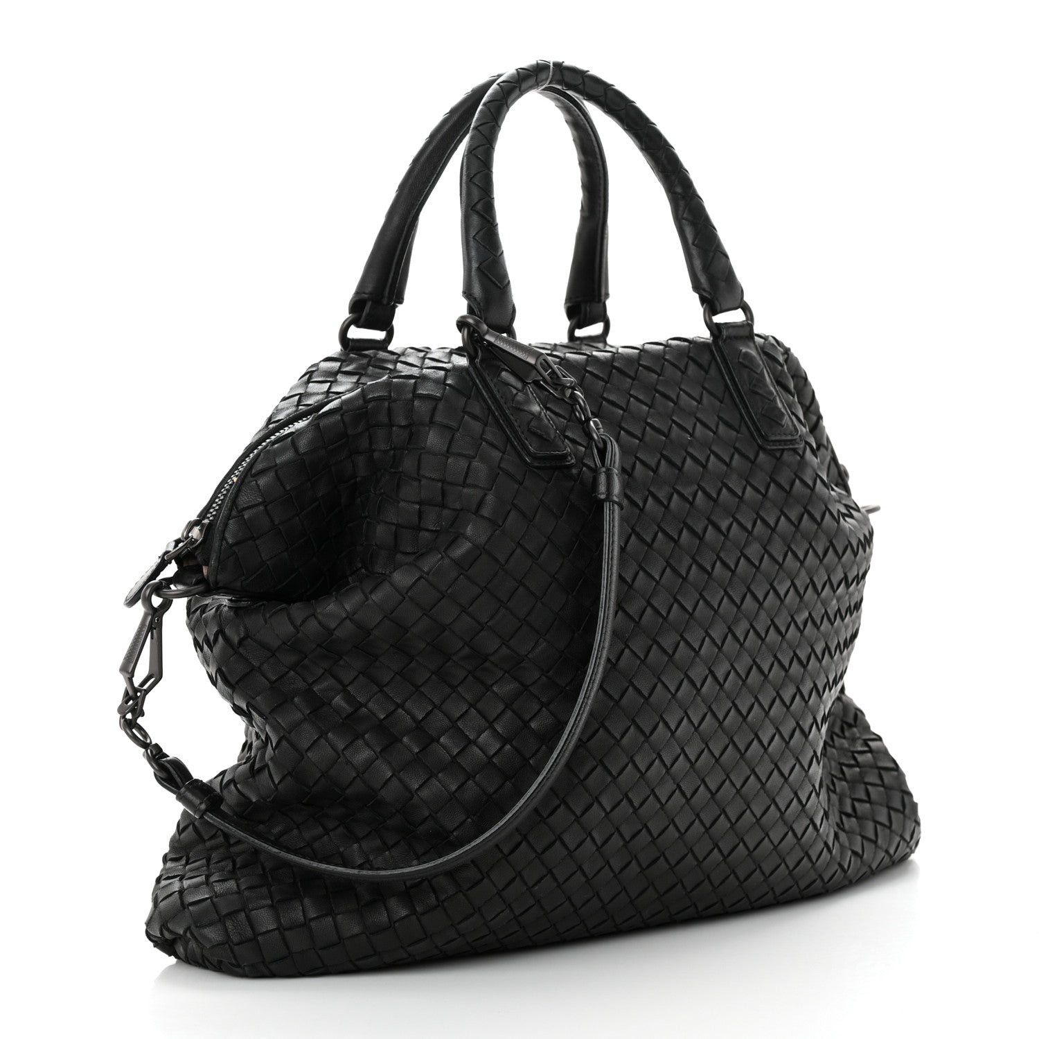 Bottega Veneta Nappa Intrecciato Medium Convertible Tote Black 3 of 11