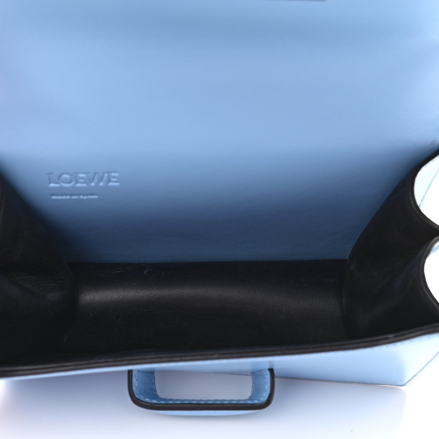 Calfskin Gingham Small Barcelona Shoulder Bag Soft Blue