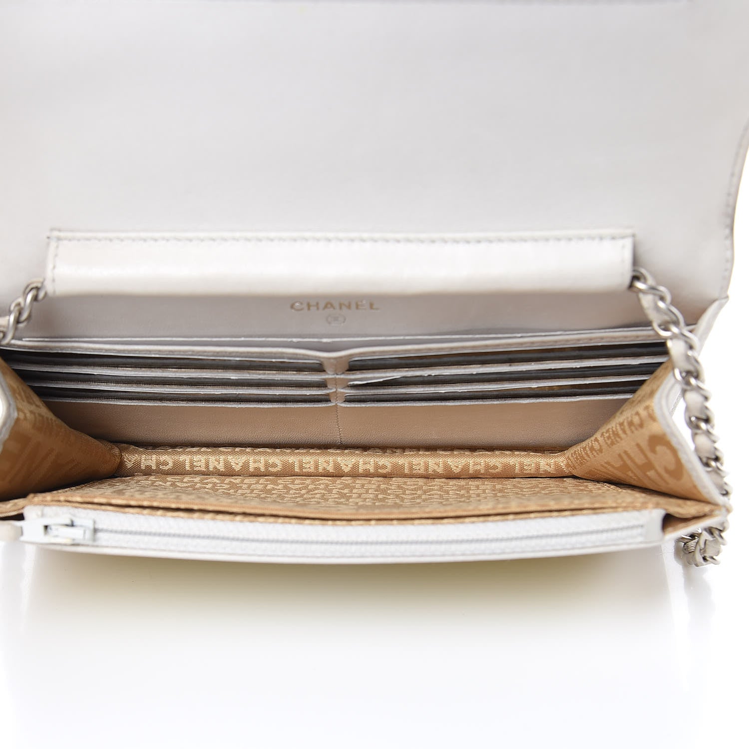 Chanel Patent Camellia Print Wallet On Chain WOC Yellow 5 of 17