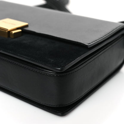 Saint Laurent Smooth Calfskin Suede Medium Bellechasse Black 9 of 10