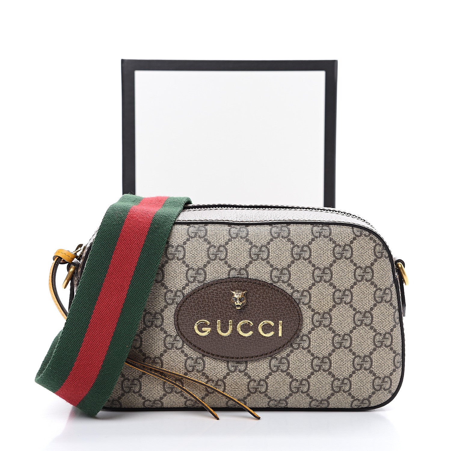Gucci GG Supreme Monogram Web Neo Vintage Shoulder Bag Beige New Acero Crop 13 of 13