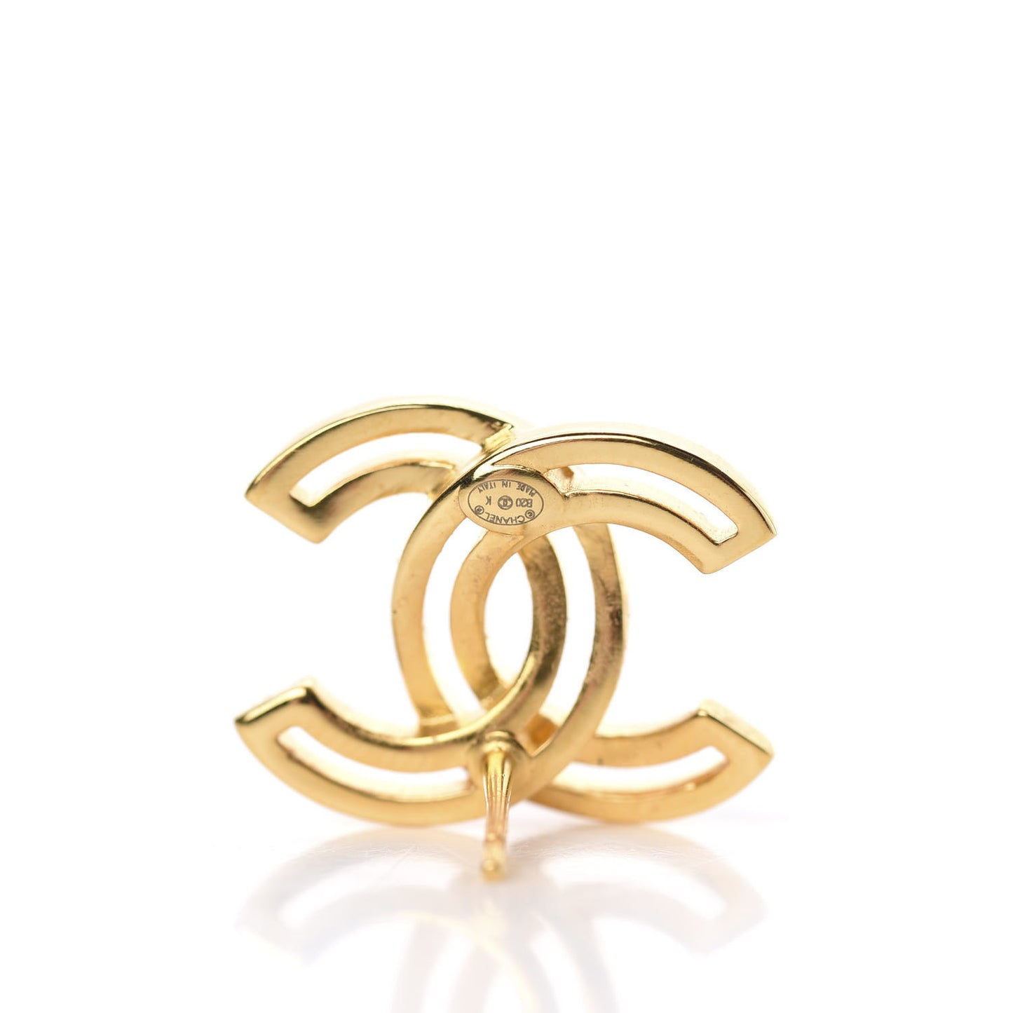 Metal Obazine CC Earrings Gold