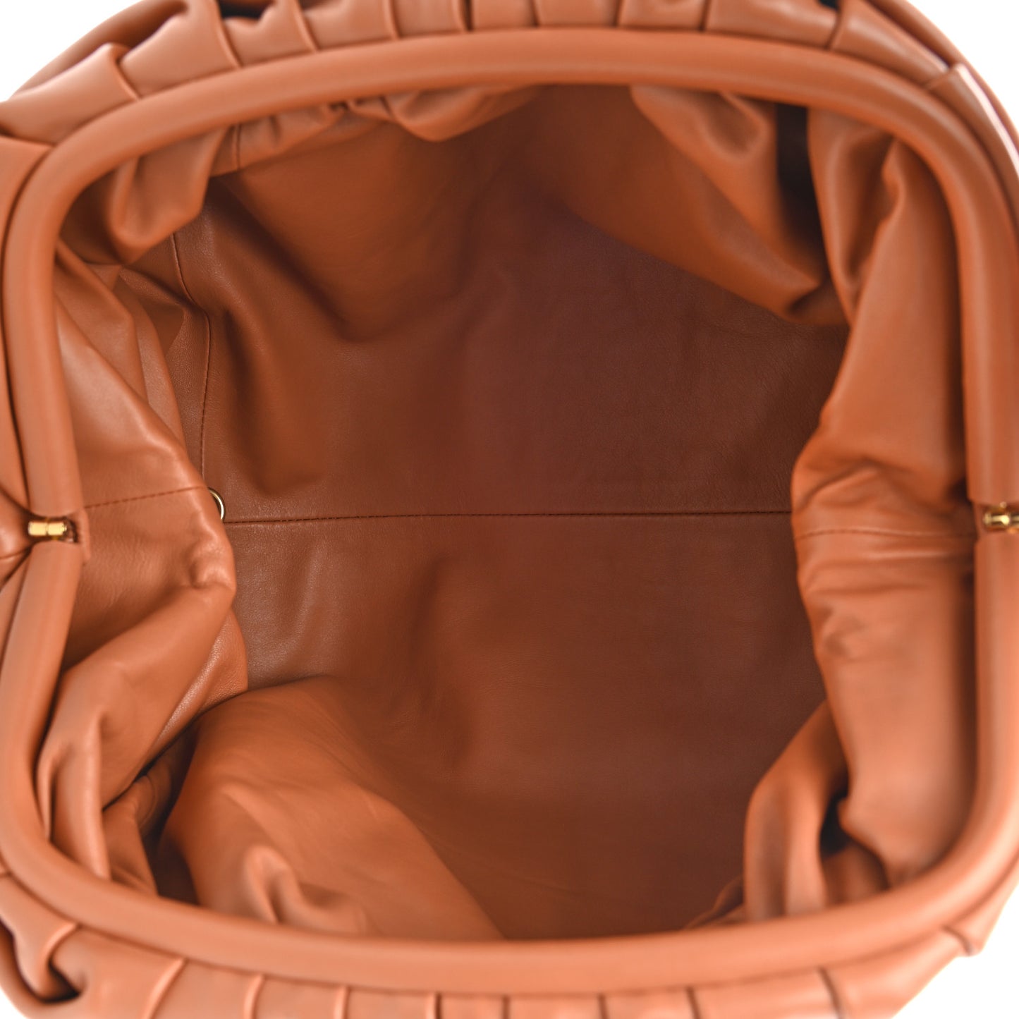 Smooth Butter Calf The Pouch Oversized Clutch Cammello