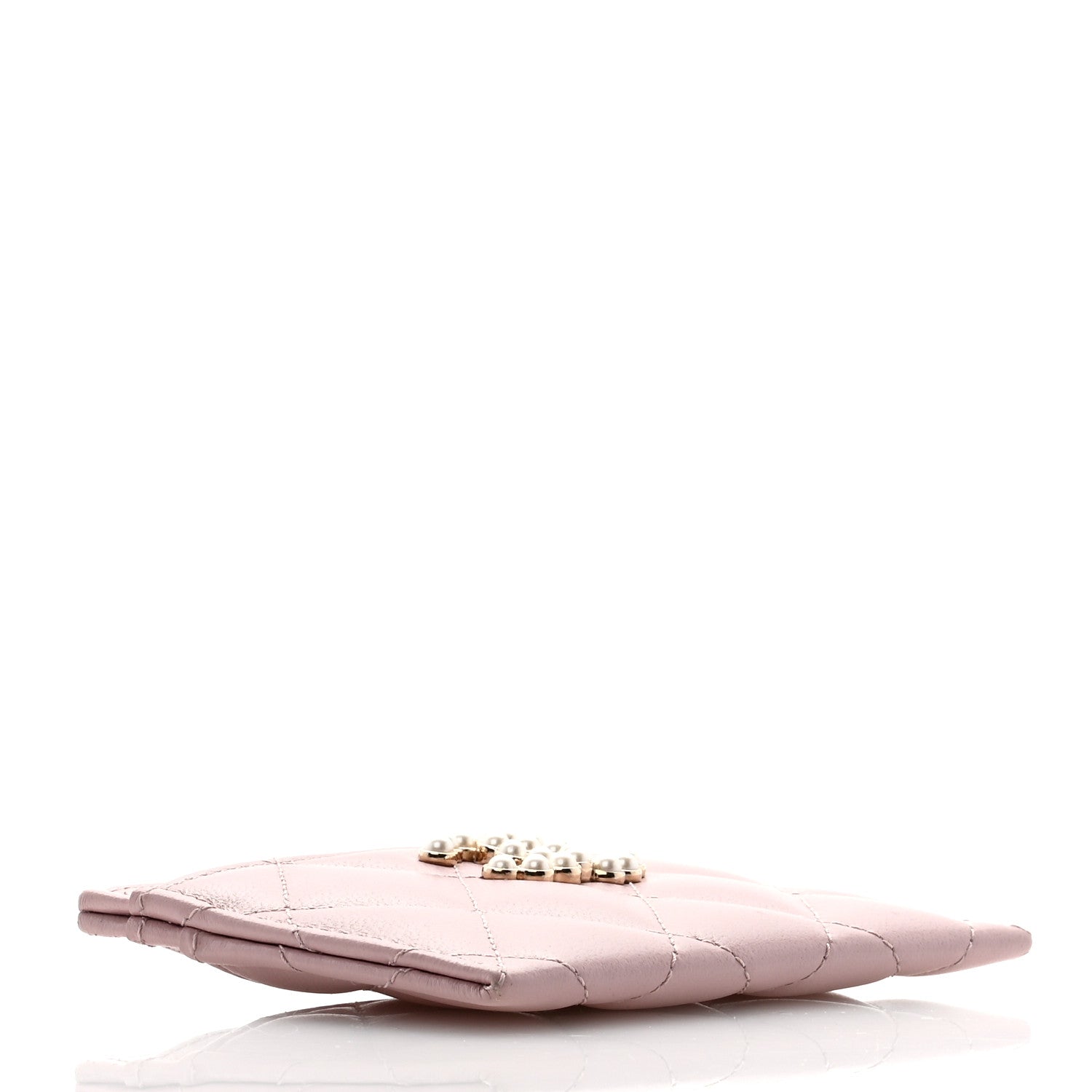 Chanel Lambskin Pearl Quilted Coco Candy Card Holder Light Pink 4 of 7