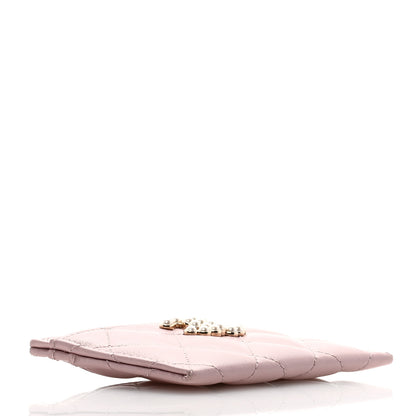 Chanel Lambskin Pearl Quilted Coco Candy Card Holder Light Pink 4 of 7