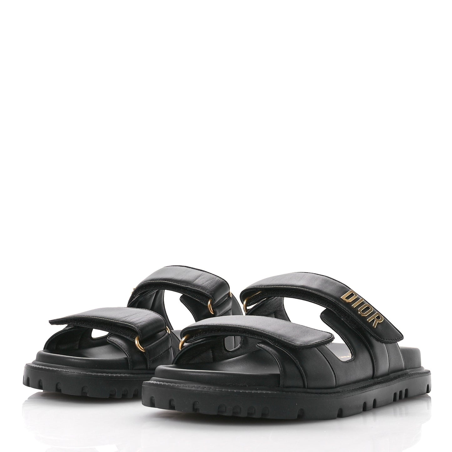 Lambskin Dioract 10mm Sandals 40 Black