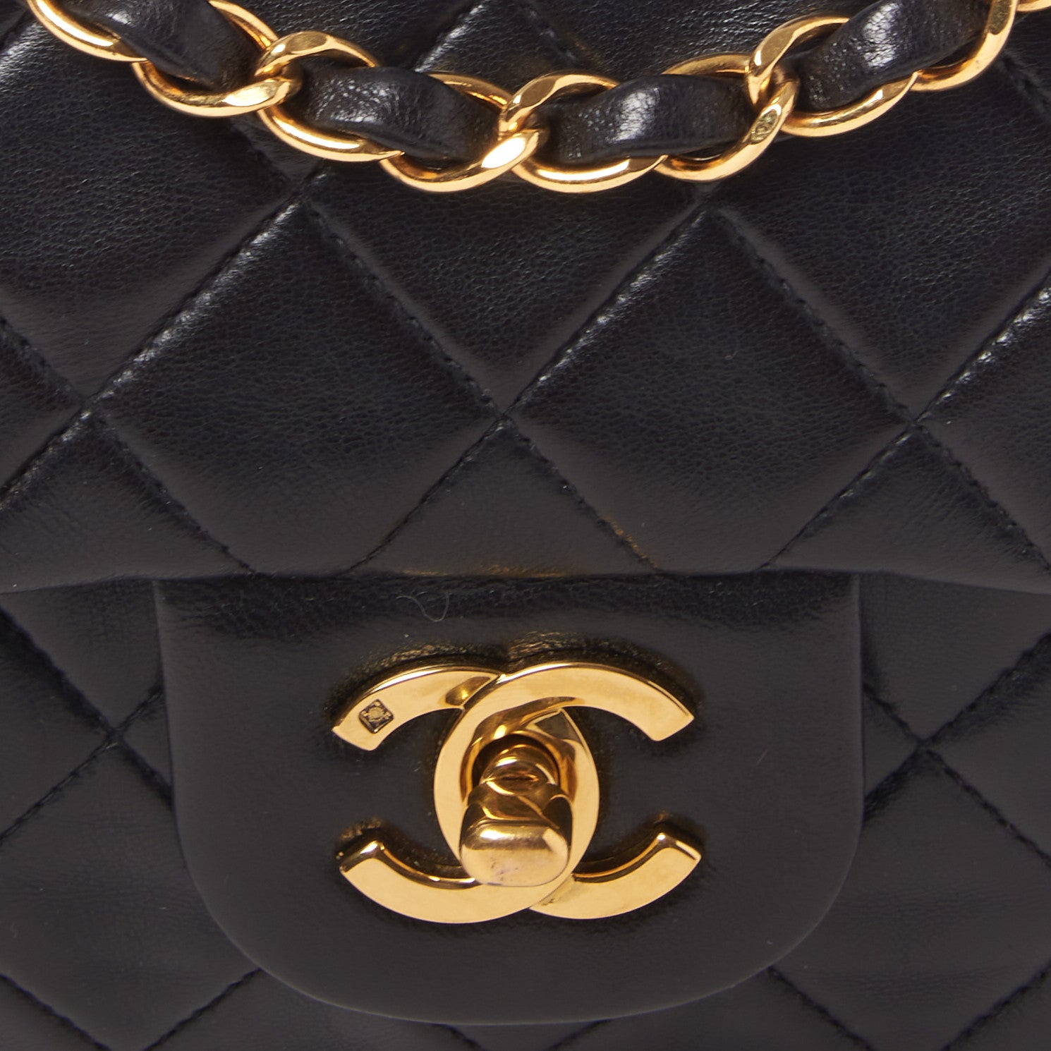 Chanel Lambskin Quilted Small Double Flap Black 7 of 9