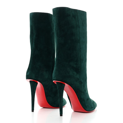 Christian Louboutin Veau Velours Astrilarge 100 Booties 39 Green 4 of 8
