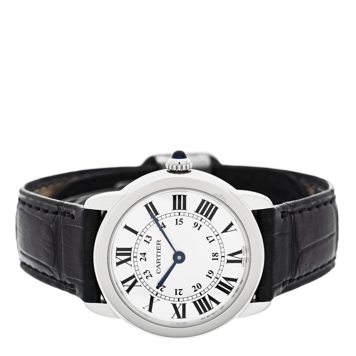 Cartier Stainless Steel Alligator 29mm Ronde Solo Quartz Watch 2 of 5