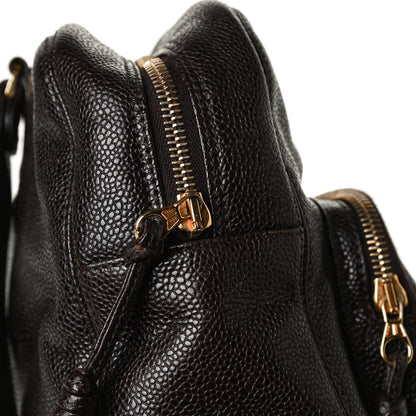 Chanel Caviar CC Backpack Brown 10 of 11