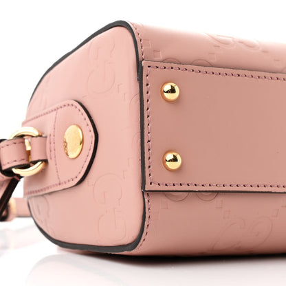Gucci GG Gilbert Calfskin Jumbo Super Mini Top Handle Bowler Bag Soft Pink 8 of 12