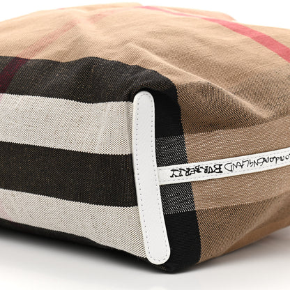 Burberry Canvas House Check Union Jack Sketchbook Reversible Doodle Tote Red White Blue 14 of 17