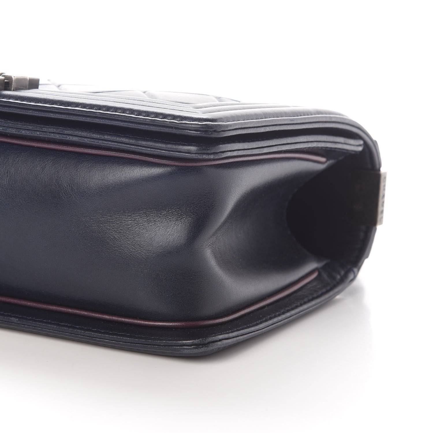Chanel Calfskin Embossed Medium Paris Salzburg Boy Flap Navy 9 of 11