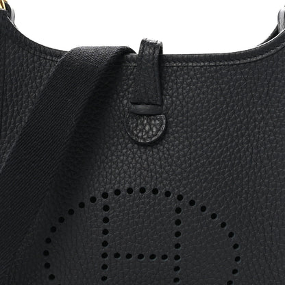 Hermes Taurillon Clemence Evelyne TPM Black 8 of 11