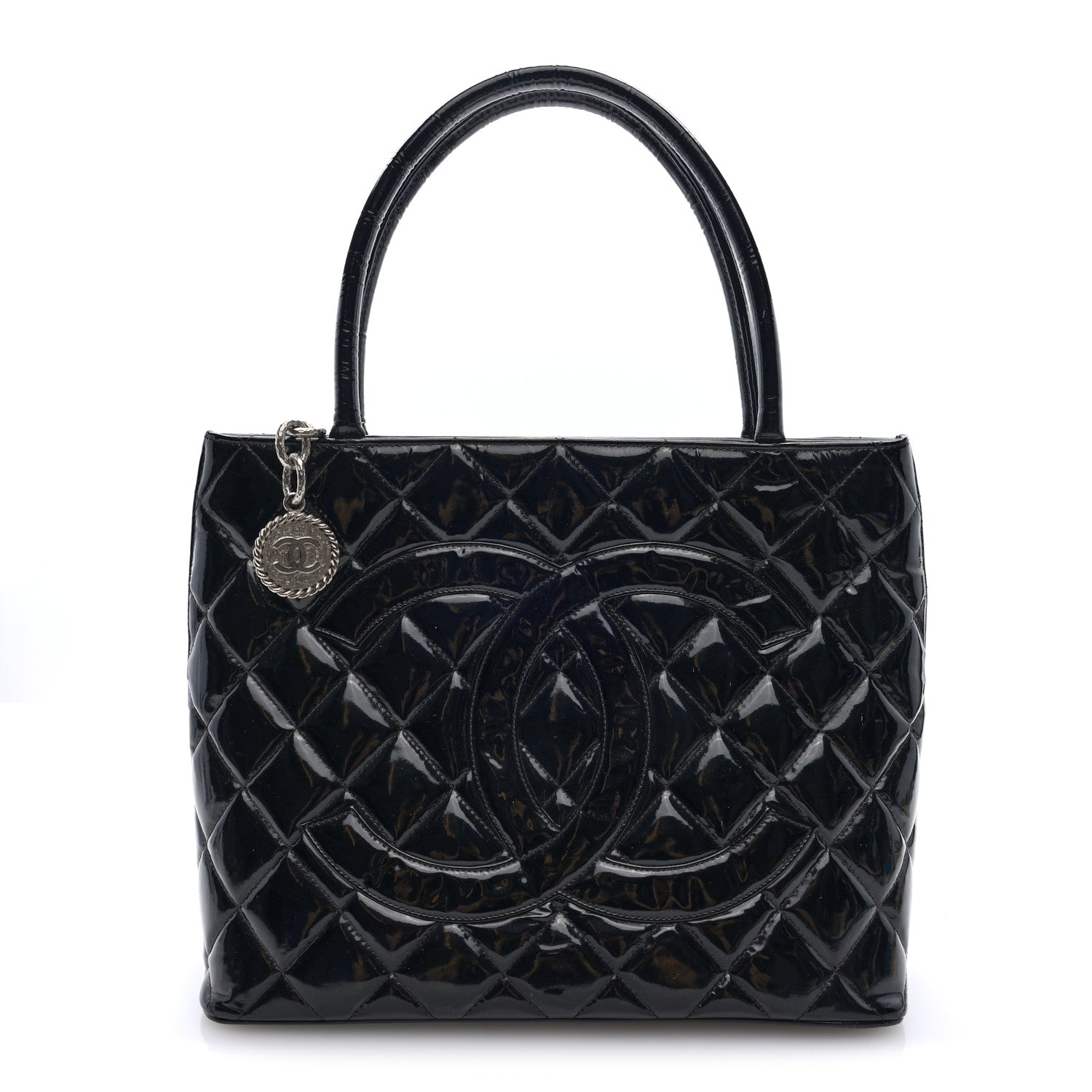 Chanel Patent Medallion Tote Black 1 of 10