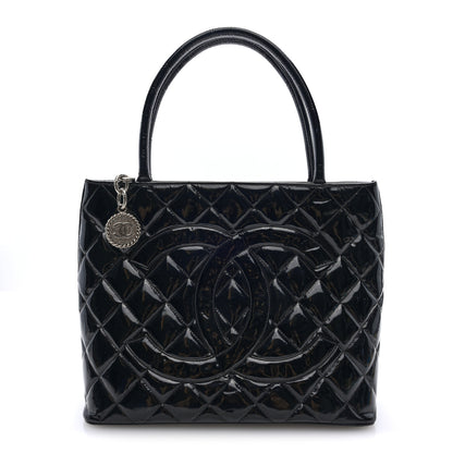 Chanel Patent Medallion Tote Black 1 of 10