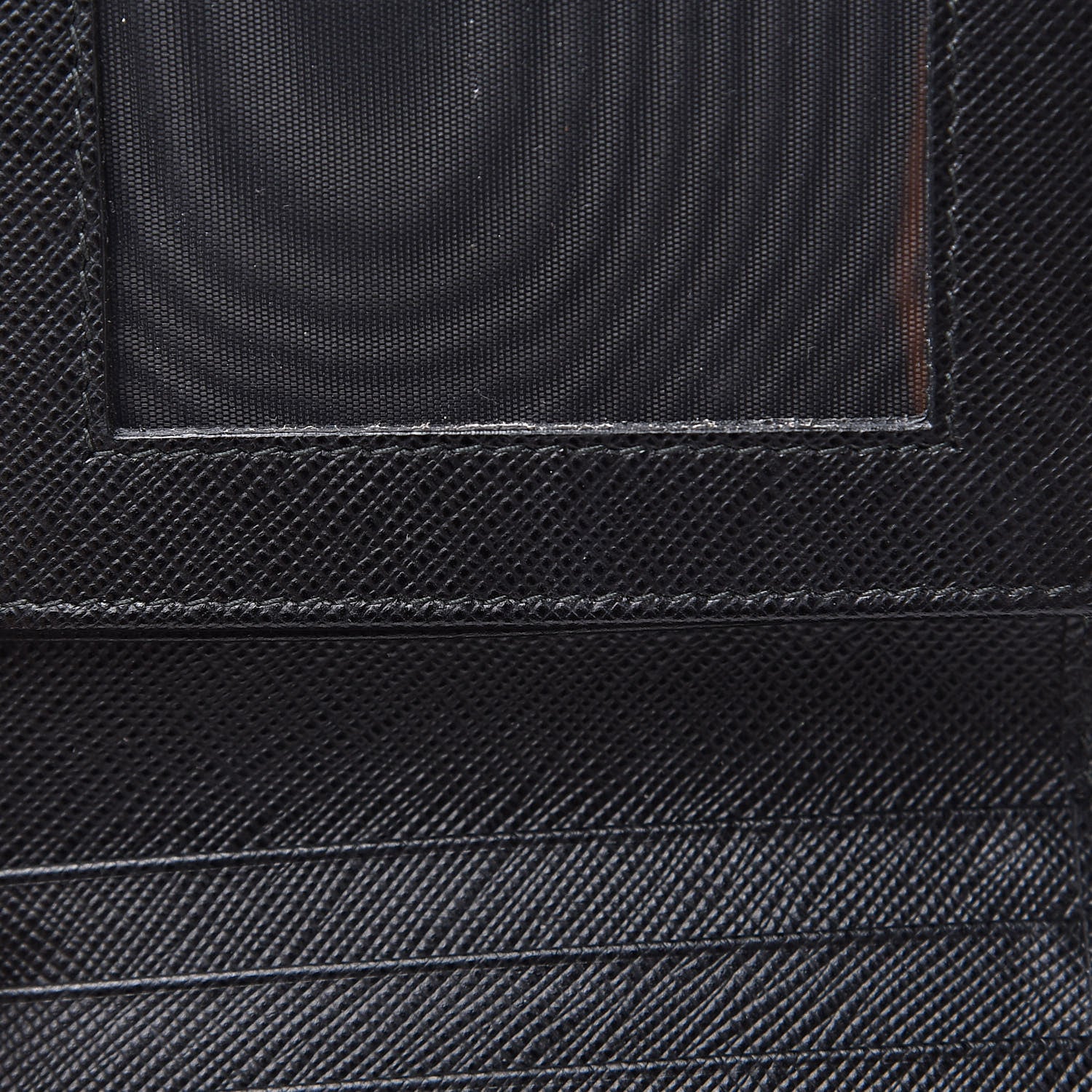 Prada Saffiano Metal Compact Wallet Black 7 of 8