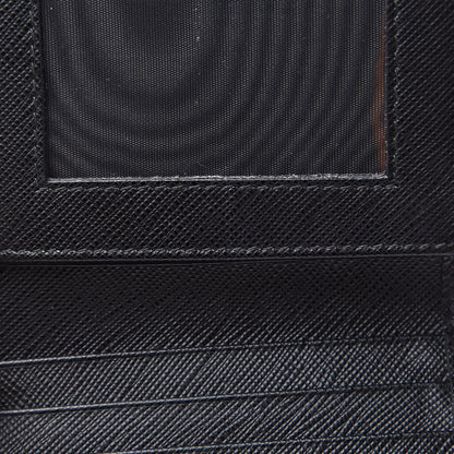 Prada Saffiano Metal Compact Wallet Black 7 of 8