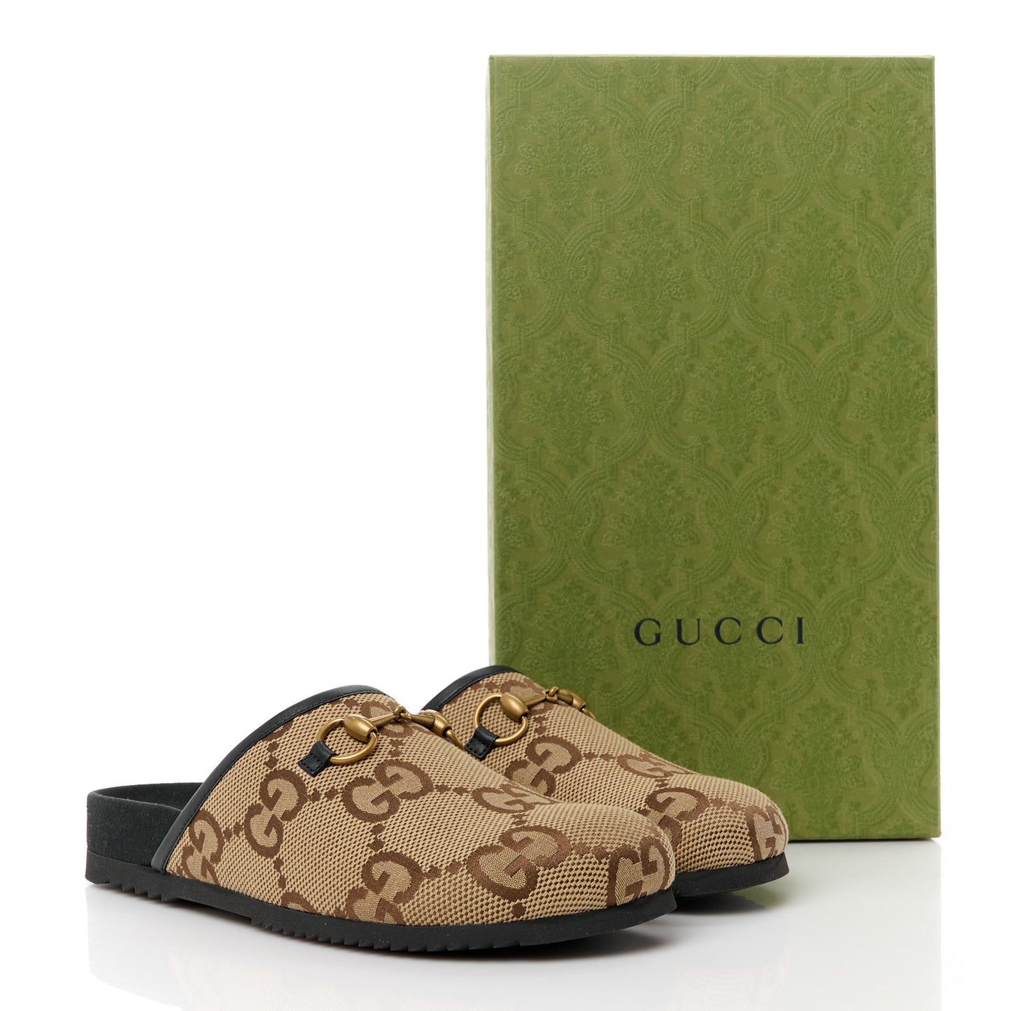 Monogram Maxi GG Mens Sandals 8 Camel