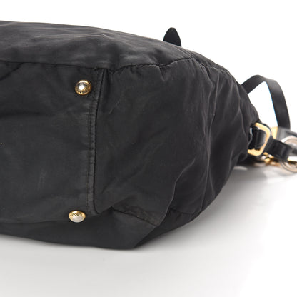 Prada Tessuto Nylon Jacquard Logo Tote Black 8 of 8
